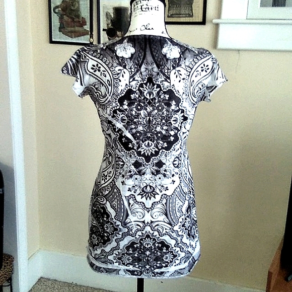 UNITY WORLD WEAR Cap Sleeve Mini Dress/Tunic (sz S) - Picture 5 of 11
